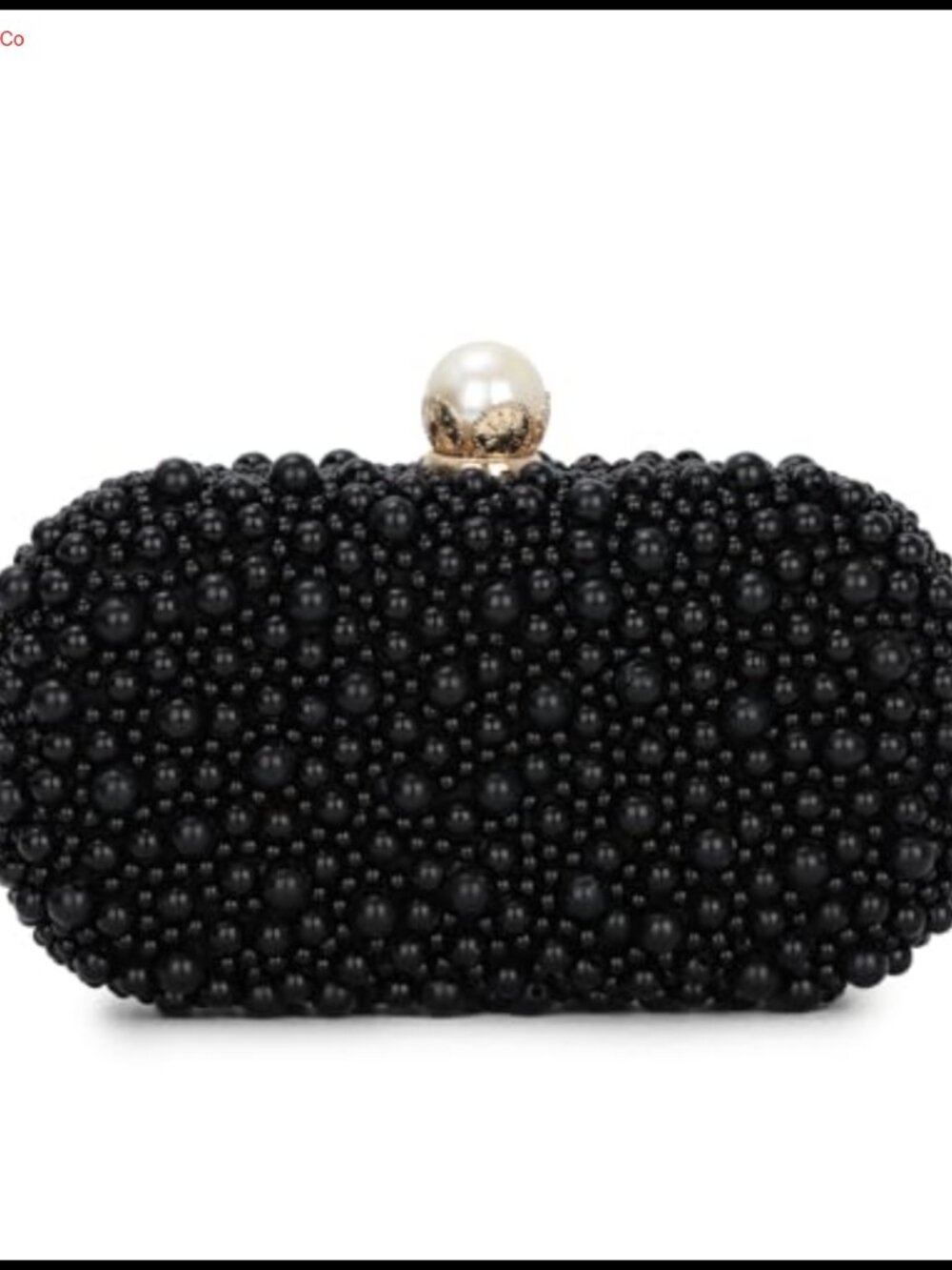 Pearl Clutch Evening Bag Gold Plated Frame Crossbody Chain Formal Party